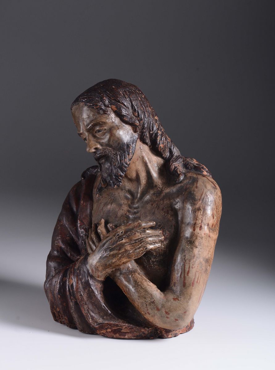 Hecce Homo, Busto in Terracotta Policroma, Scultore Rinascimentale Attivo in Lombardia alla Fine ...