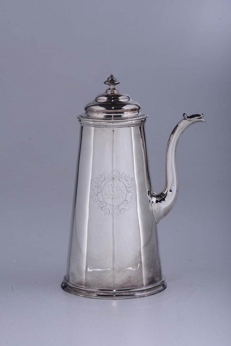 Caffettiera in Argento, Londra 1708