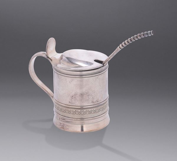 A silver mustard pot, Gorham, USA 20th century