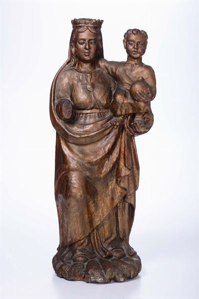 Scultore del XVIII-XIX Secolomadonna con Bambino