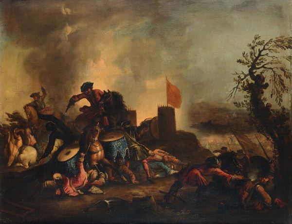 Scuola del XVIII secolo Battaglia