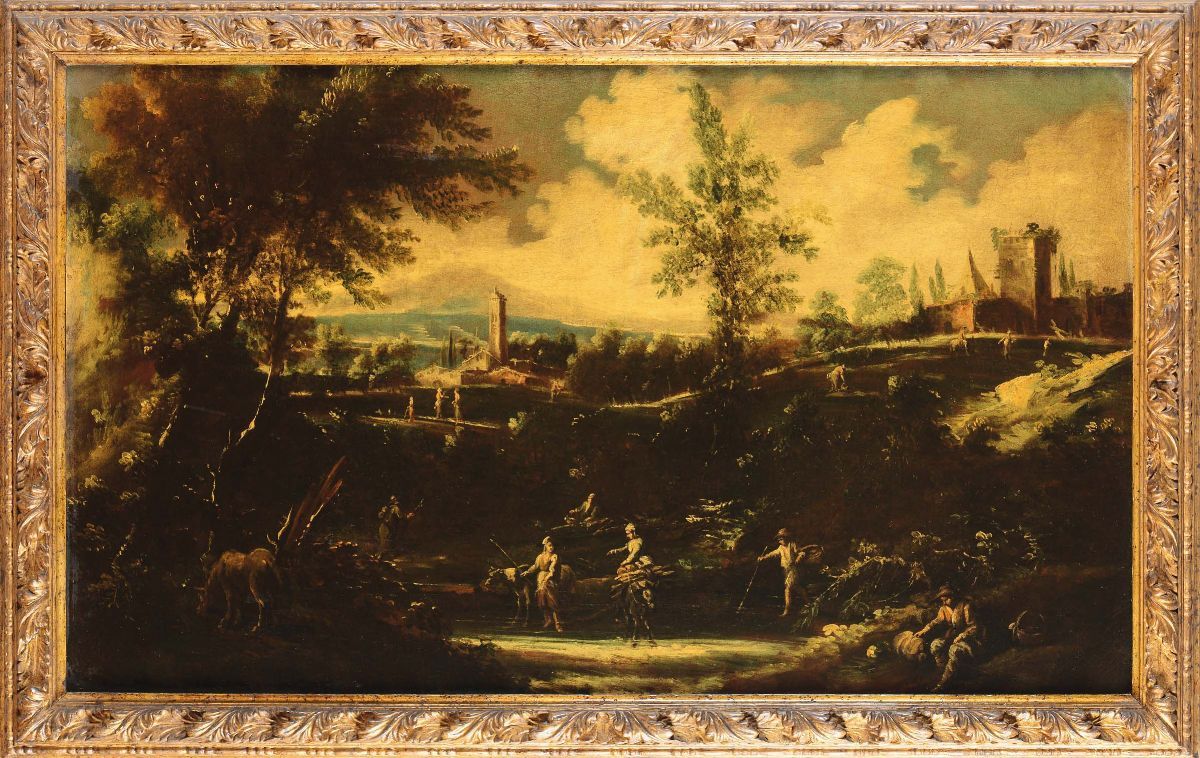 Scuola del XVIII Secolopaesaggio con Figure Paesaggio con Figure