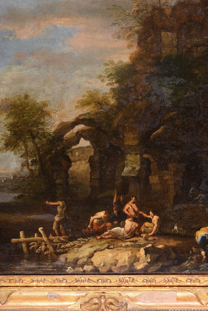 Scuola del XVIII Secolopaesaggio con Figure