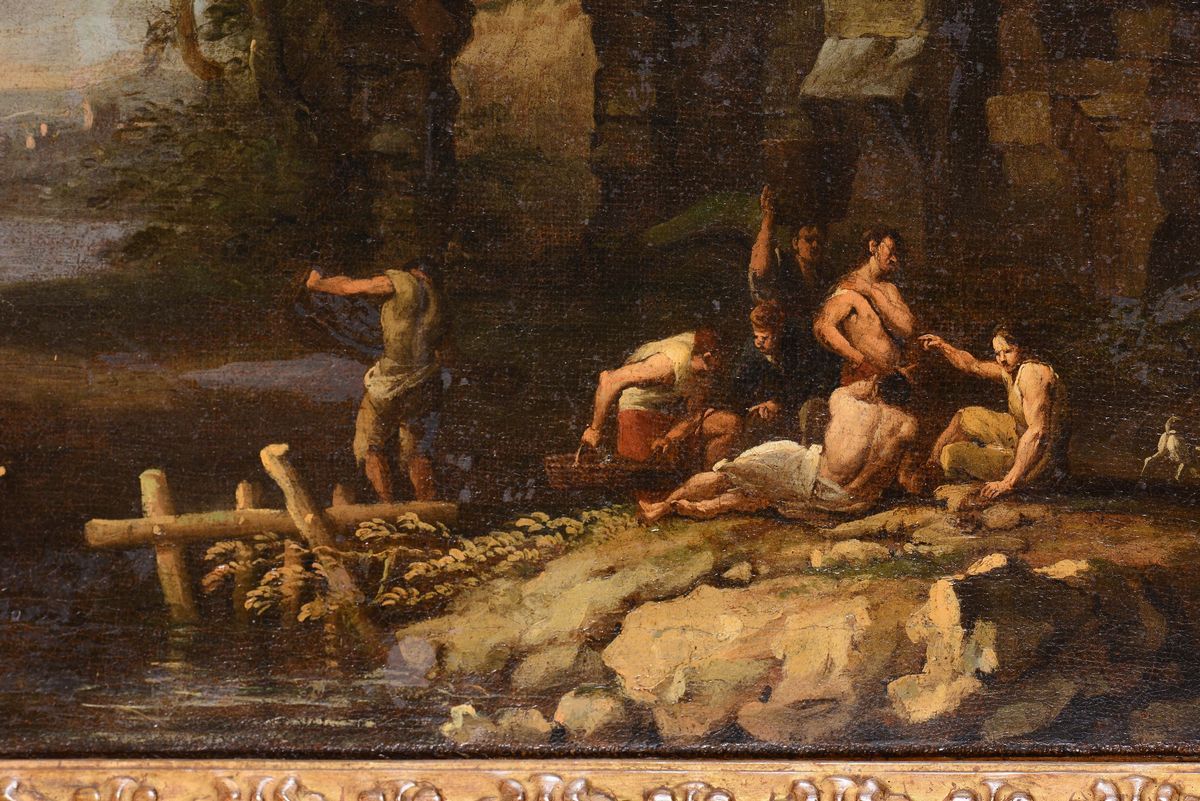 Scuola del XVIII Secolopaesaggio con Figure