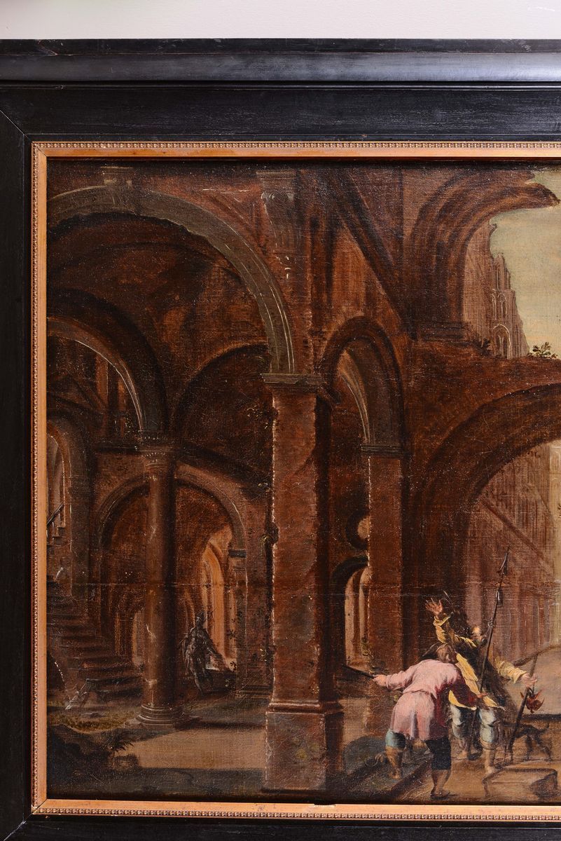Scuola del XVIII Secoloarchitetture con Personaggi