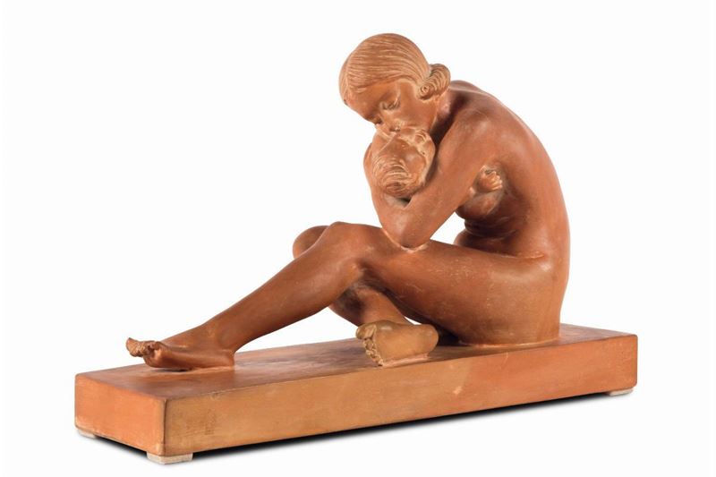 Mirval Mamma con bambino  - Asta Antiquariato - II - Cambi Casa d'Aste