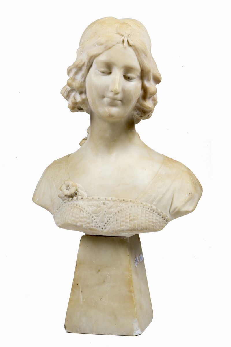 Busto di donna in marmo bianco  - Asta Antiquariato - II - Cambi Casa d'Aste