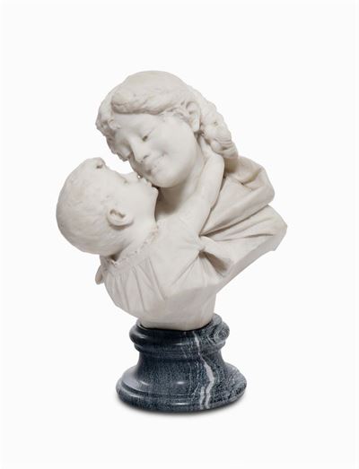 Anonimo del XX Secolobusto di Madre e Figlio
