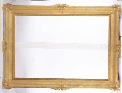 Cornice Carlo X Intagliata ed Interamente Dorata, XIX Secolo