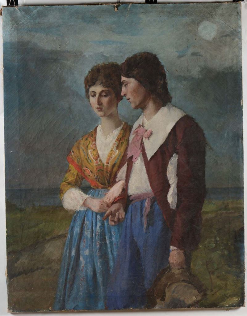 Anonimo del XIX secolo Renzo e Lucia  - Auction 19th and 20th Century Paintings - Cambi Casa d'Aste