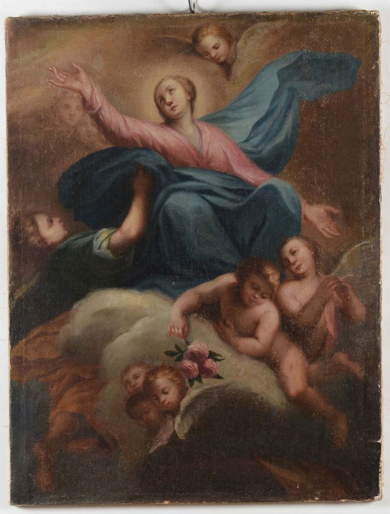 Scuola del XVIII secolo Madonna Assunta  - Asta Asta a Tempo Pittura - Cambi Casa d'Aste