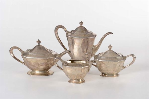 Servizio da tè in argento, Tiffany, 1950 circa