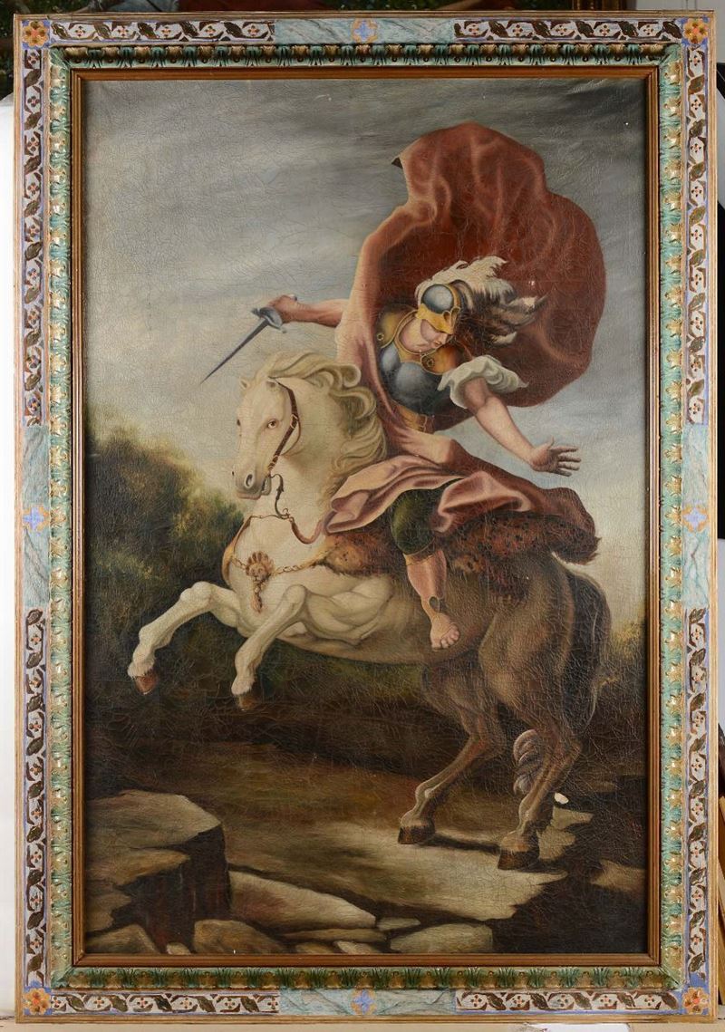Anonimo del XIX secolo San Martino  - Auction Paintings Timed Auction - Cambi Casa d'Aste