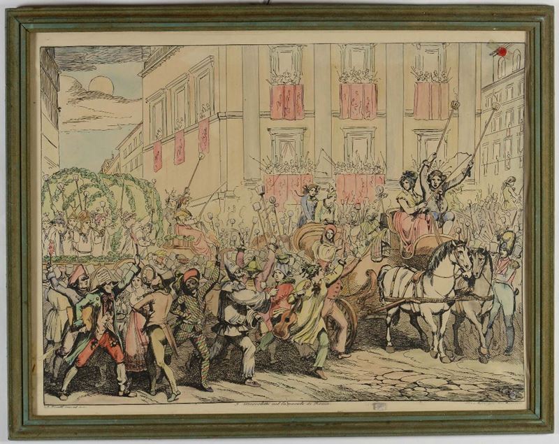 Grande litografia a colori da Pinelli  - Auction 19th and 20th Century Paintings - Cambi Casa d'Aste