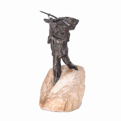 Cesare Biscarra (1866-1943)cacciatore di Ritorno dalla Montagna