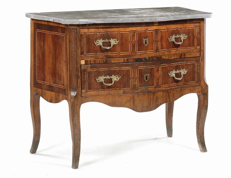 Comoncino lastronato e intarsiato, XIX secolo  - Auction Fine Art - Cambi Casa d'Aste