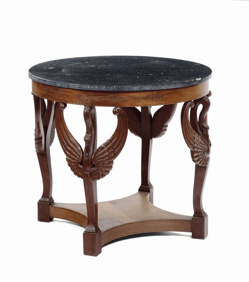 Tavolino circolare in stile Impero, XIX-XX secolo  - Auction Asta a Tempo Antiquariato - II - Cambi Casa d'Aste
