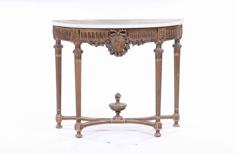 Console in legno intagliato e dorato, XIX secolo  - Auction Asta a Tempo Antiquariato - II - Cambi Casa d'Aste