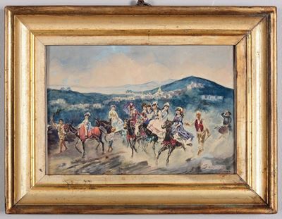 Attilio Simonetti (1843-1925)corsa degli Asini, 1887