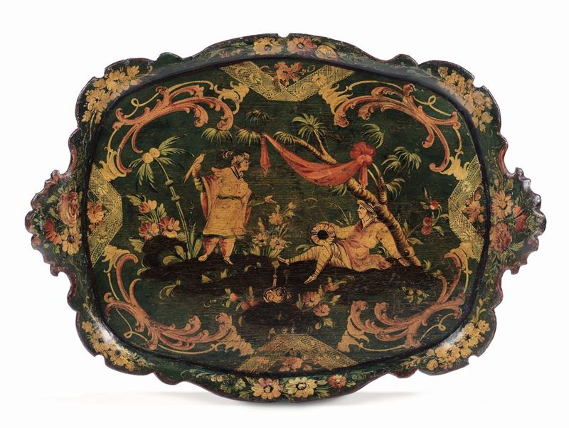 Guantiera ovale sagomata a due manici, Venezia metà XVIII secolo  - Auction Important Furniture and Works of Art - Cambi Casa d'Aste