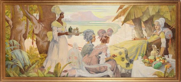 Léo Fontan (1884-1965) Allegoria delle Antilles