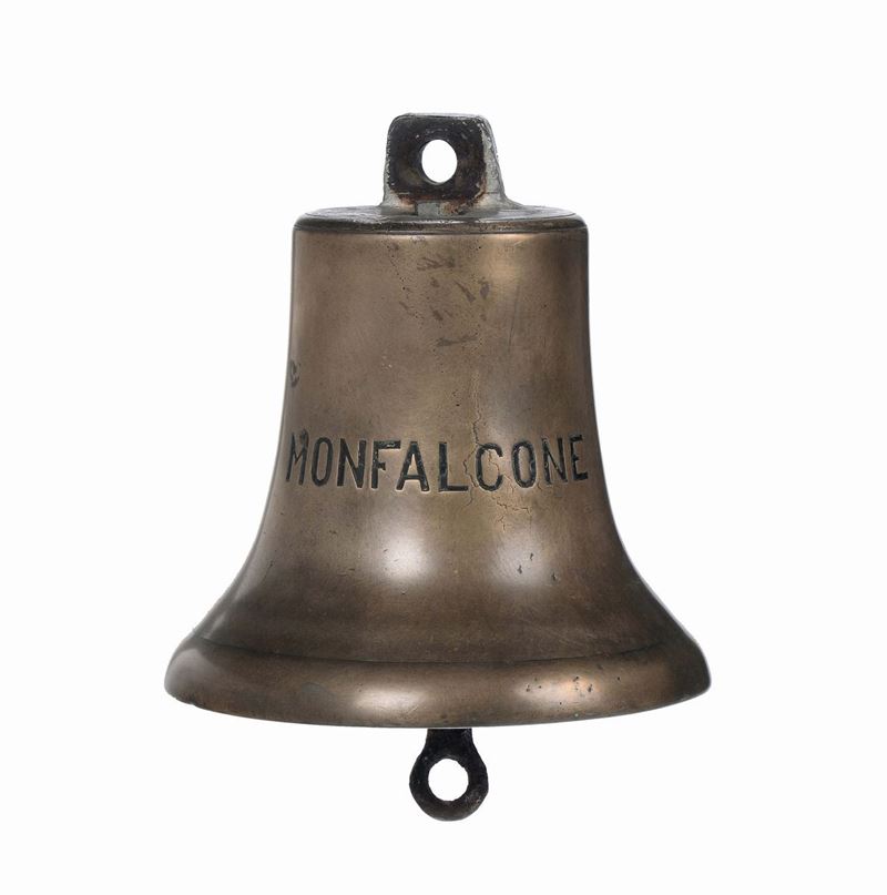 Campana di bronzo del piroscafo Monfalcone  - Auction Maritime Art and Scientific Instruments - Cambi Casa d'Aste