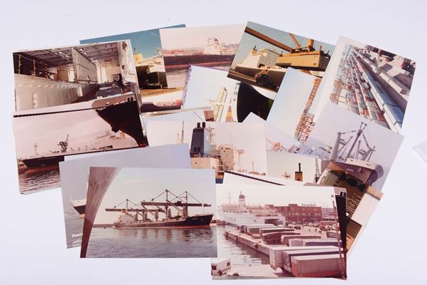 Lotto di 37 foto di navi mercantili