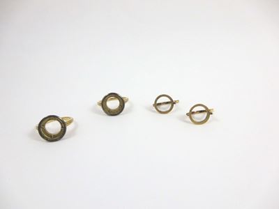 Lotto Composto da Due Montature da Anello ed un Paio di Montature da Orecchino