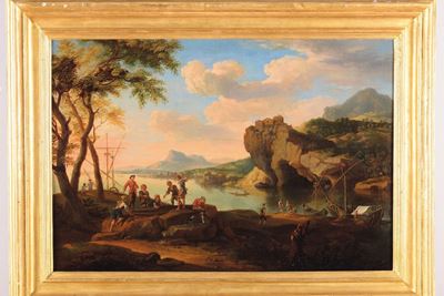 Jacob De Heusch (utrecht 1656- Amsterdam 1701)paesaggio