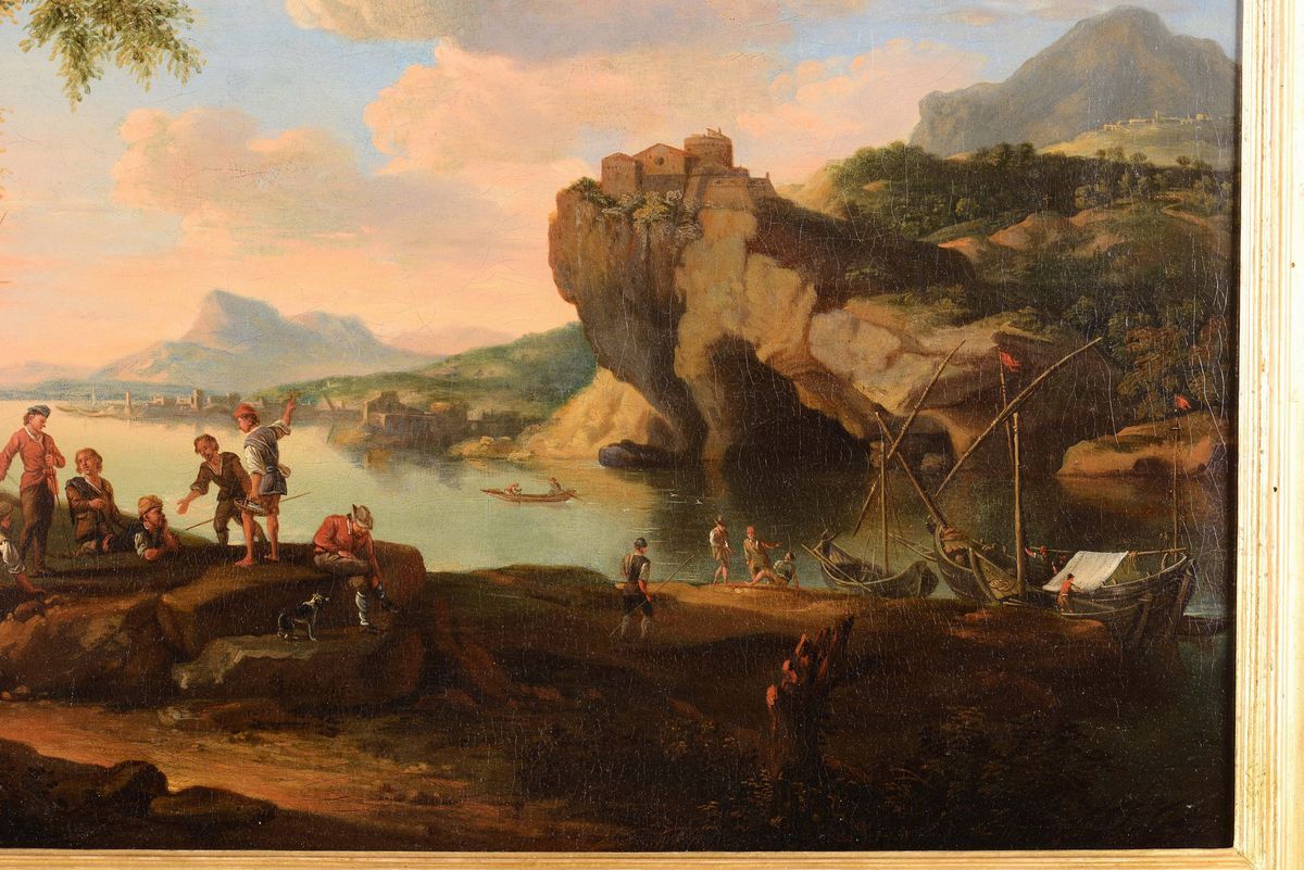 Jacob De Heusch (utrecht 1656- Amsterdam 1701)paesaggio