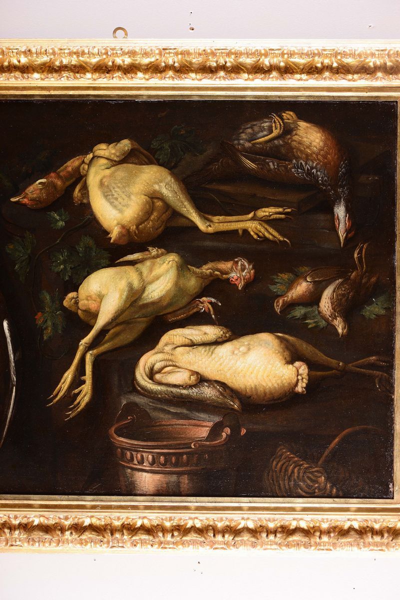 Bartolomeo Arbotori (piacenza 1594 - 1676)natura Morta con Pennuti