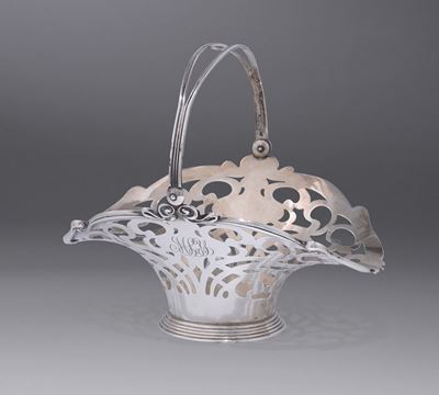 Cestino Traforato in Argento Sterling, Tiffany Usa, Probabile XIX Secolo