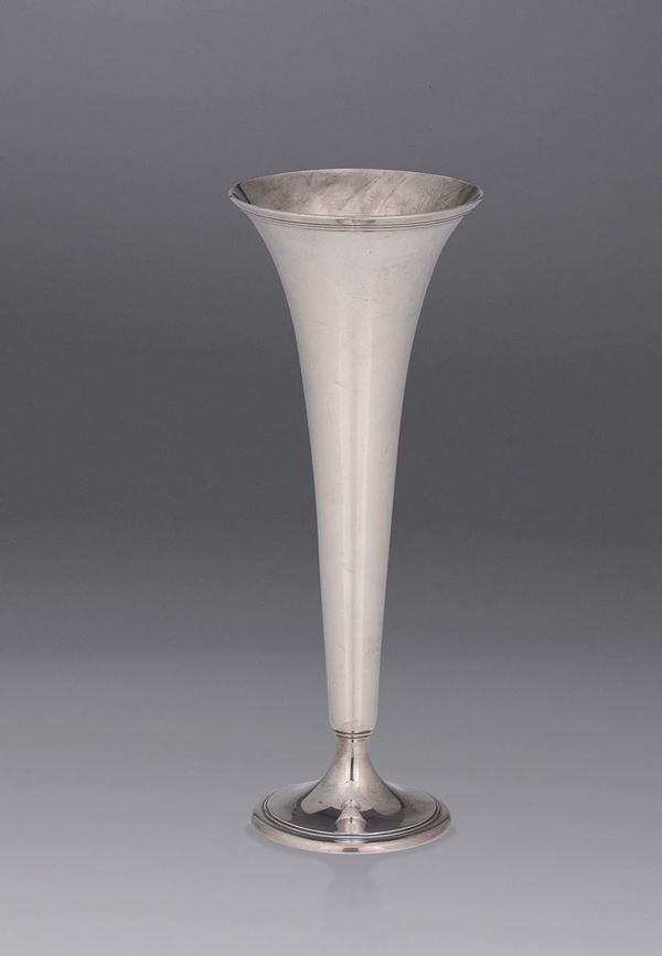 Grande vaso a tromba in argento sterling, Tiffany USA