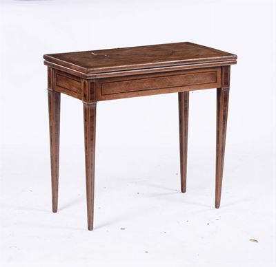 Tavolino da Gioco Lastronato con Piano a Libro, XIX-XX Secolo