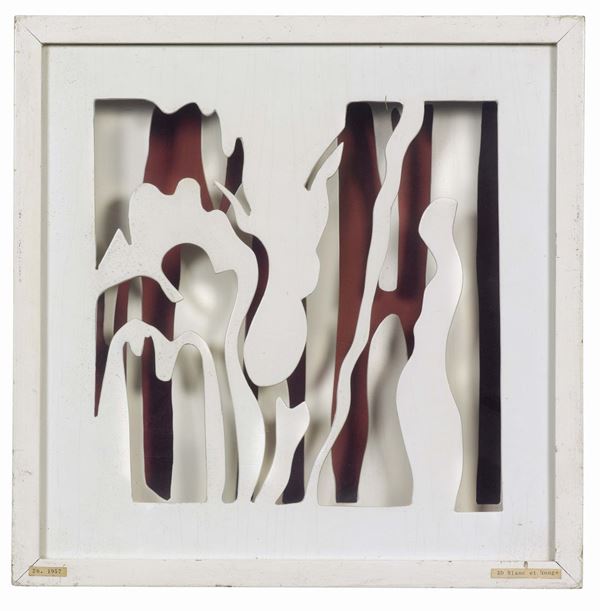 Remo Bianco (1922-1988) 3D. Blanc et Rouge, 1957