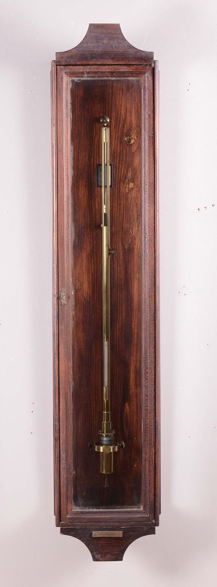 Barometro Fortain a mercurio, con teca in legno e vetri  - Auction Maritime Art and Scientific Instruments - Cambi Casa d'Aste