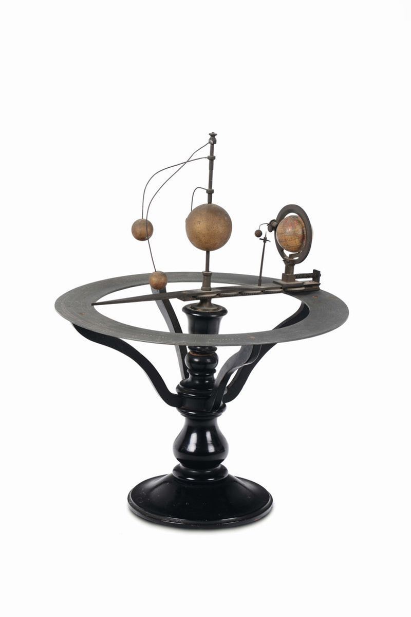 Piccolo planetario con riferimento al piano orizzontale,  fabbricazione italiana della seconda metà del XIX secolo  - Auction Maritime Art and Scientific Instruments - Cambi Casa d'Aste