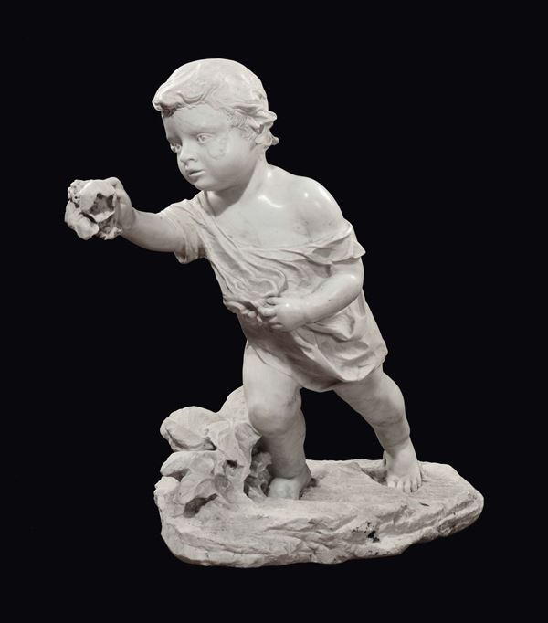 Giulio Monteverde (Bistagno 1837-Roma 1917) Fanciullo nell’atto di porgere dei fiori