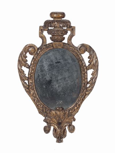 Coppia di Ventoline Luigi XVI in Legno Intagliato e Dorato, Parma XVIII Secolo