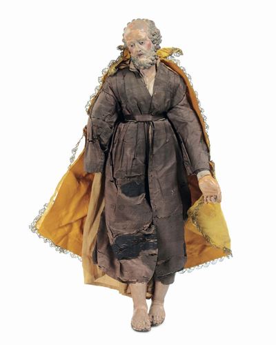 Scultura da Presepe Raffigurante Pastore, Napoli, XVIII/XIX Secolo