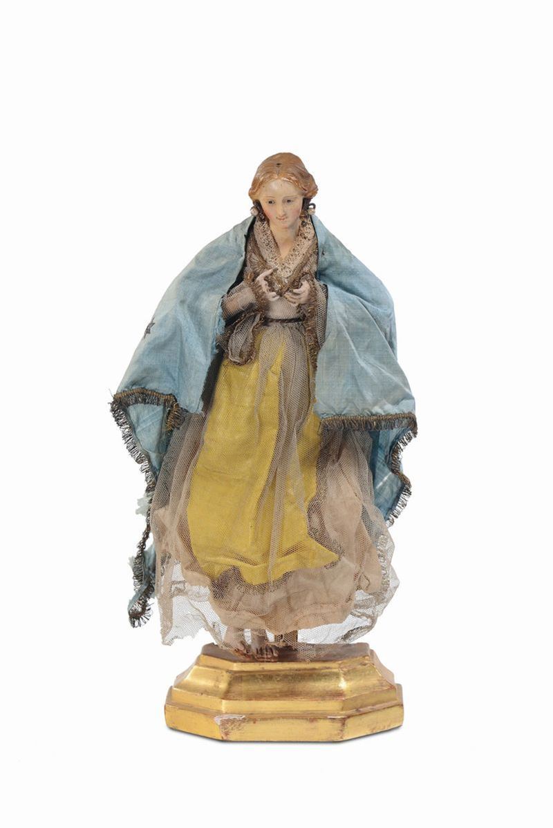 Figura da presepe raffigurante Santa , Napoli XVIII-XIX secolo  - Asta Asta a Tempo Antiquariato - II - Cambi Casa d'Aste