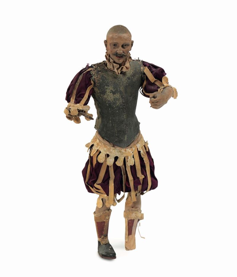Scultura da presepe raffigurante soldato, Napoli, XVIII/XIX secolo  - Auction Fine Art - Cambi Casa d'Aste