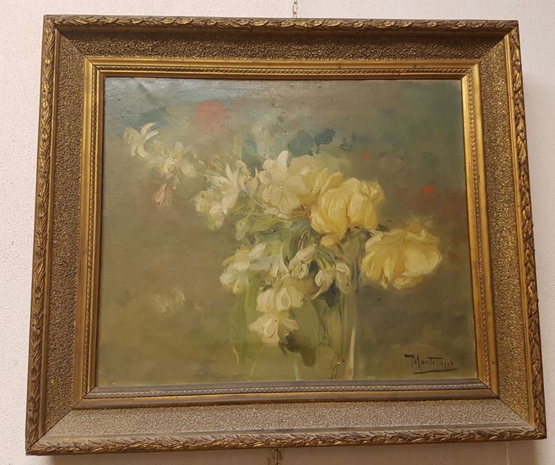 Vincenzo Montefusco (1852 - 1912) Fiori  - Auction Paintings online auction - Cambi Casa d'Aste