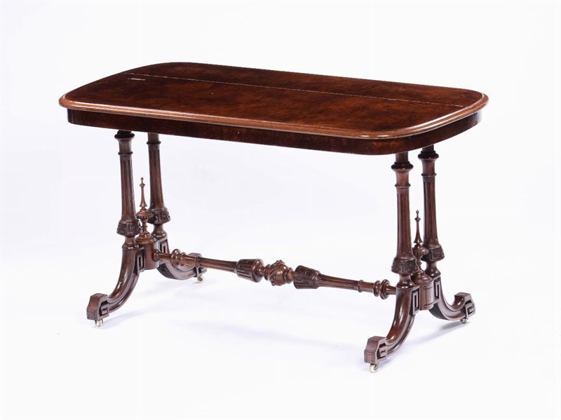 Tavolo Vittoriano in radica, Inghilterra XIX secolo  - Auction Fine Art - Cambi Casa d'Aste