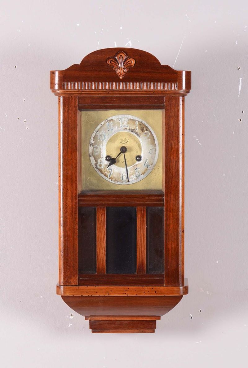 Pendola in legno di noce, Piemonte XIX secolo  - Auction Asta a Tempo Antiquariato - II - Cambi Casa d'Aste