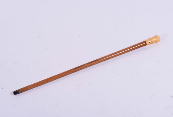 Bastone da passeggio con manico in avorio, XIX secolo