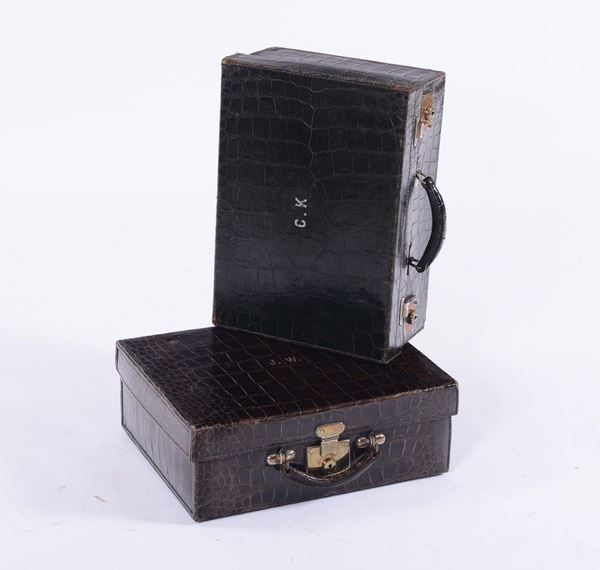 Due valigie in pelle