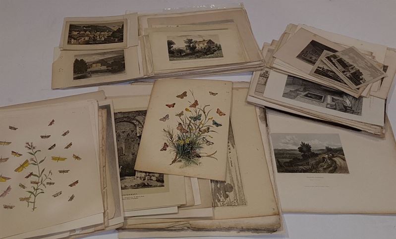 Lotto di 175 stampe di soggetto vario  - Auction Old and Rare Books - Cambi Casa d'Aste