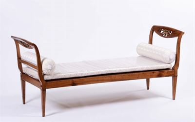 Dormeuse Carlo X in Noce, XIX Secolo