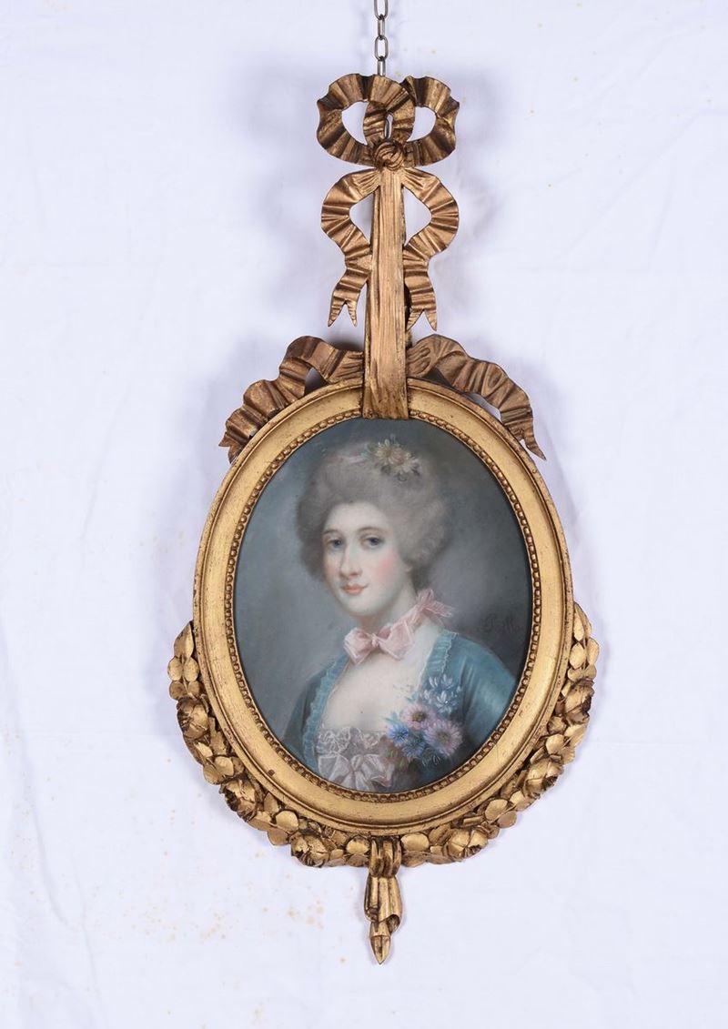 Scuola francese del XVIII secolo Ritratto femminile  - Auction Fine Art - Cambi Casa d'Aste